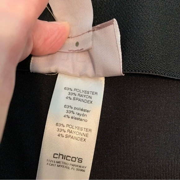 Chico’s Black Paisley Pattern Pants - 12 - Picture 11 of 15